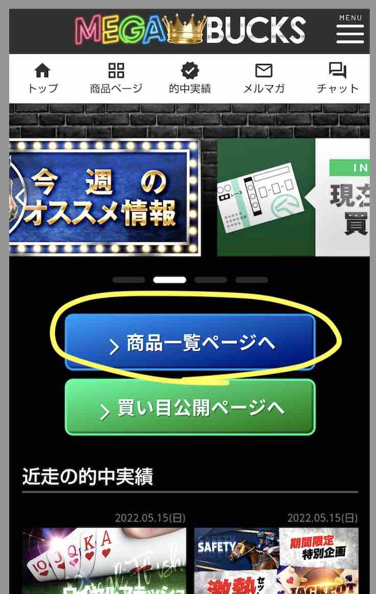 メガバックス(MEGA BUCKS)という競馬予想サイトが提供する競馬予想